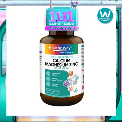 HOLISTIC WAY High Strength Calcium Magnesium Zinc Dietary Supplement Tablet 60s image