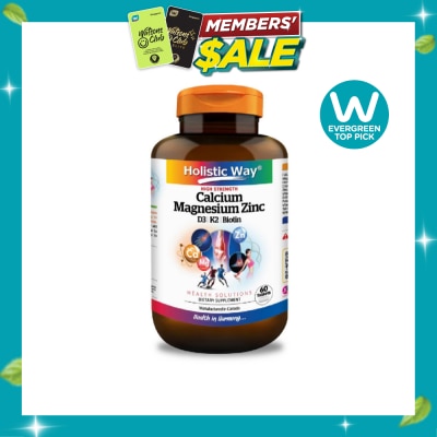 HOLISTIC WAY High Strength Calcium Magnesium Zinc Dietary Supplement Tablet 60s image