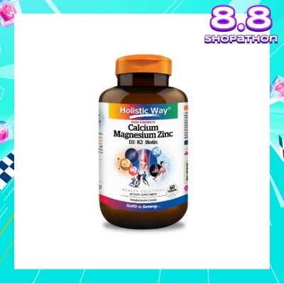 HOLISTIC WAY High Strength Calcium Magnesium Zinc Dietary Supplement Tablet 60s