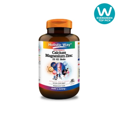 HOLISTIC WAY - High Strength Calcium Magnesium Zinc Dietary Supplement Tablet 60s image