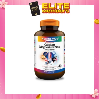 HOLISTIC WAY High Strength Calcium Magnesium Zinc Dietary Supplement Tablet 60s