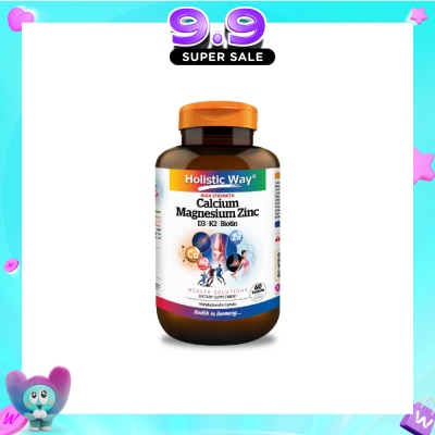 HOLISTIC WAY - High Strength Calcium Magnesium Zinc Dietary Supplement Tablet 60s image