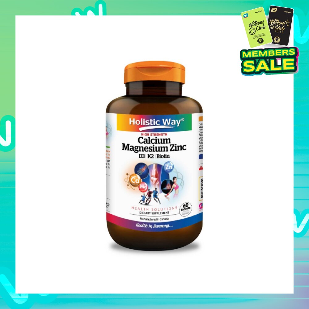 High Strength Calcium Magnesium Zinc Dietary Supplement Tablet 60s