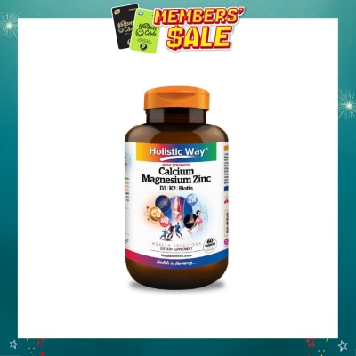 HOLISTIC WAY - High Strength Calcium Magnesium Zinc Dietary Supplement Tablet 60s