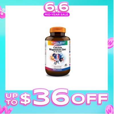 HOLISTIC WAY - High Strength Calcium Magnesium Zinc Dietary Supplement Tablet 60s