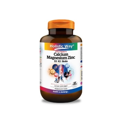 HOLISTIC WAY High Strength Calcium Magnesium Zinc Dietary Supplement Tablet 60s