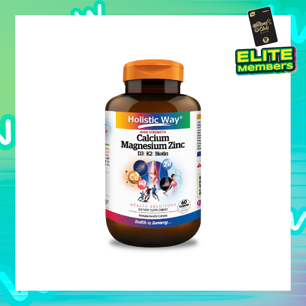 High Strength Calcium Magnesium Zinc Dietary Supplement Tablet 60s