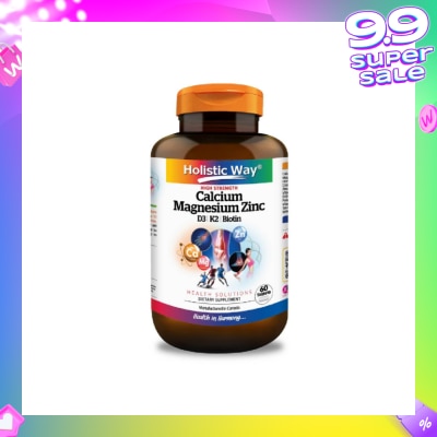 HOLISTIC WAY High Strength Calcium Magnesium Zinc Dietary Supplement Tablet 60s