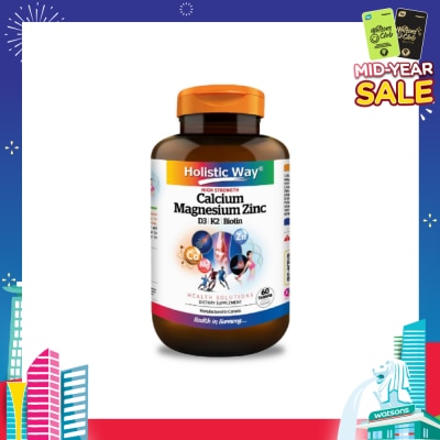 HOLISTIC WAY High Strength Calcium Magnesium Zinc Dietary Supplement Tablet 60s