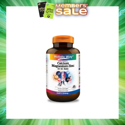 HOLISTIC WAY - High Strength Calcium Magnesium Zinc Dietary Supplement Tablet 60s