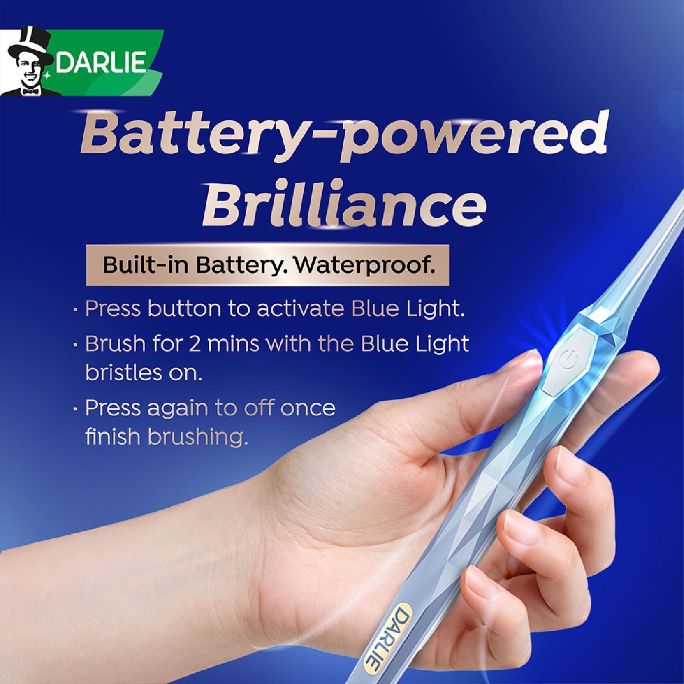 All Shiny White Magnificent Blue Light Whitening Toothbrush 1s