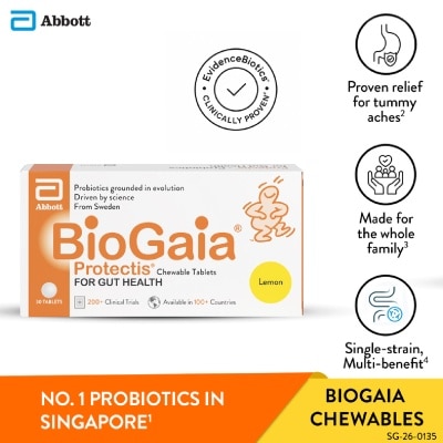 BIOGAIA Protectis Chewable Tablet Lemon 30s image