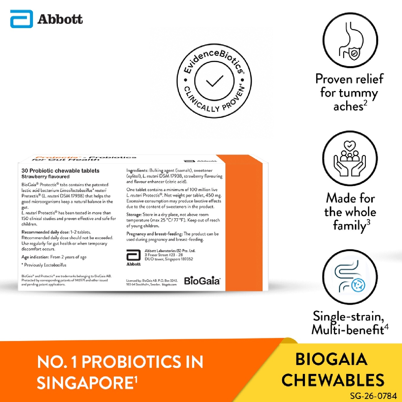 Protectis Chewable Tablet Strawberry 30s image