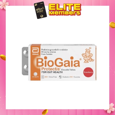 BIOGAIA Protectis Chewable Tablet Strawberry 30s&nbsp;(Expiry: Aug`2026)
