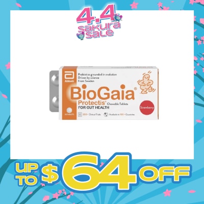 BIOGAIA - Protectis Chewable Tablet Strawberry 30s (Expiry: Aug`2026)