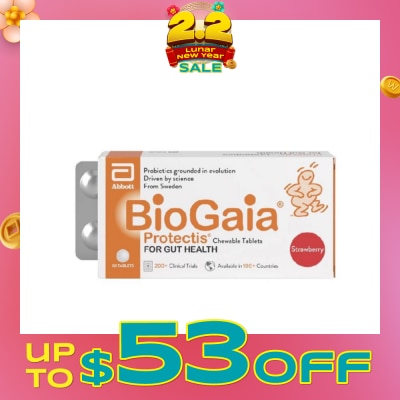 BIOGAIA Protectis Chewable Tablet Strawberry 30s&nbsp;(Expiry: Aug`2026)
