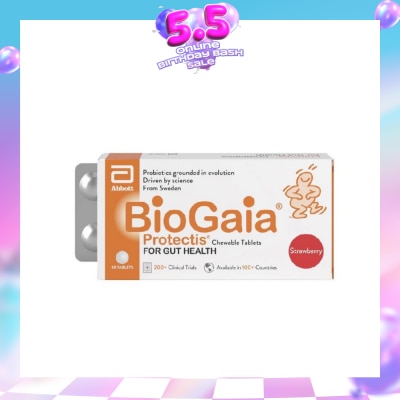 BIOGAIA - Protectis Chewable Tablet Strawberry 30s&nbsp; (Expiry: Mar`2027)