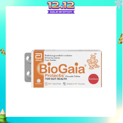 BIOGAIA Protectis Chewable Tablet Strawberry 30s (Expiry: Aug`2026)