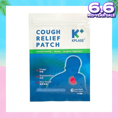 KPLASS Cough Relief Patch Infrared Heating Herbal (For Cough & Sore Throat) 6s