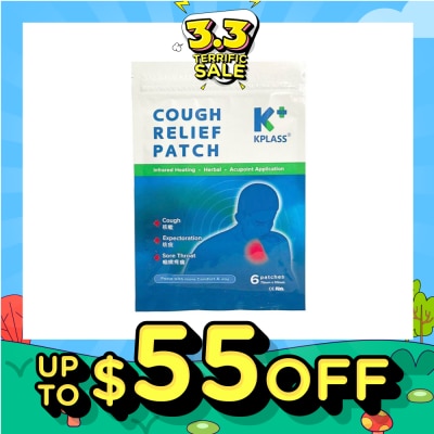KPLASS Cough Relief Patch Infrared Heating Herbal (For Cough & Sore Throat) 6s