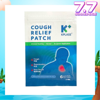 KPLASS Cough Relief Patch Infrared Heating Herbal (For Cough & Sore Throat) 6s