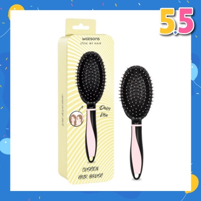 WATSONS Easy Grip Rubber Handle Cushion Hair Brush Pink 1s