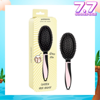 WATSONS Easy Grip Rubber Handle Cushion Hair Brush Pink 1s