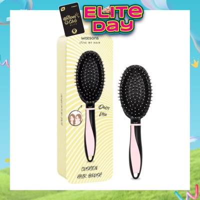 WATSONS - Easy Grip Rubber Handle Cushion Hair Brush Pink 1s