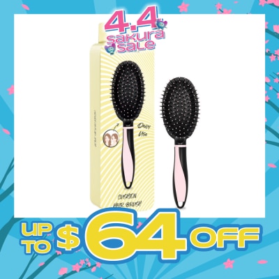 WATSONS - Easy Grip Rubber Handle Cushion Hair Brush Pink 1s