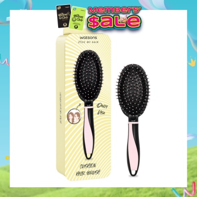 WATSONS - Easy Grip Rubber Handle Cushion Hair Brush Pink 1s