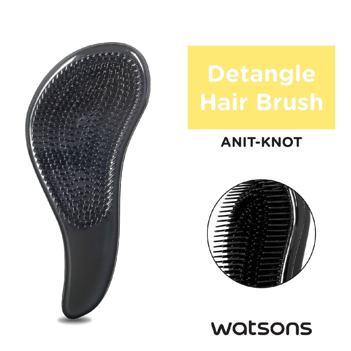 Detangle Hair Brush Black 1s