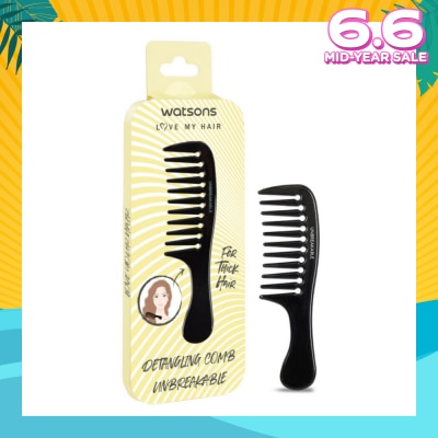 WATSONS Unbreakable Detangling Comb (Suitable for Thick Hair) 1s