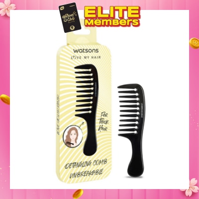 WATSONS Unbreakable Detangling Comb (Suitable for Thick Hair) 1s
