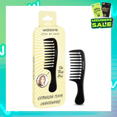 WATSONS Unbreakable Detangling Comb (Suitable for Thick Hair) 1s