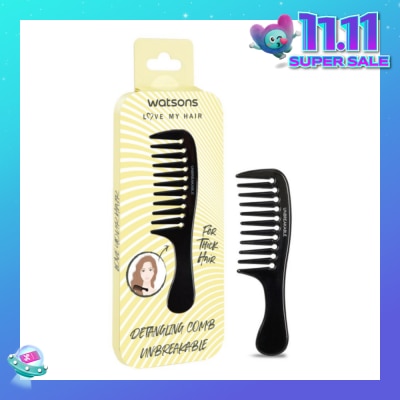 WATSONS Unbreakable Detangling Comb (Suitable for Thick Hair) 1s