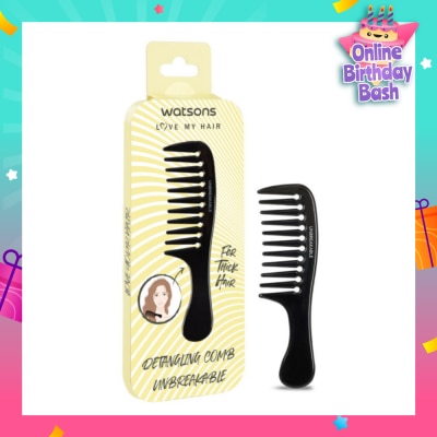 WATSONS Unbreakable Detangling Comb (Suitable for Thick Hair) 1s