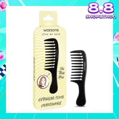 WATSONS Unbreakable Detangling Comb (Suitable for Thick Hair) 1s