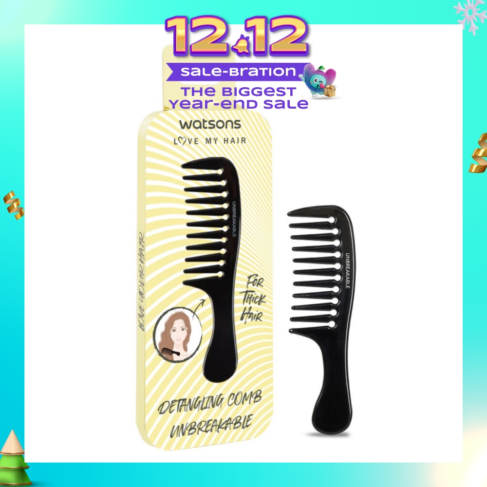 Unbreakable Detangling Comb (Suitable for Thick Hair) 1s