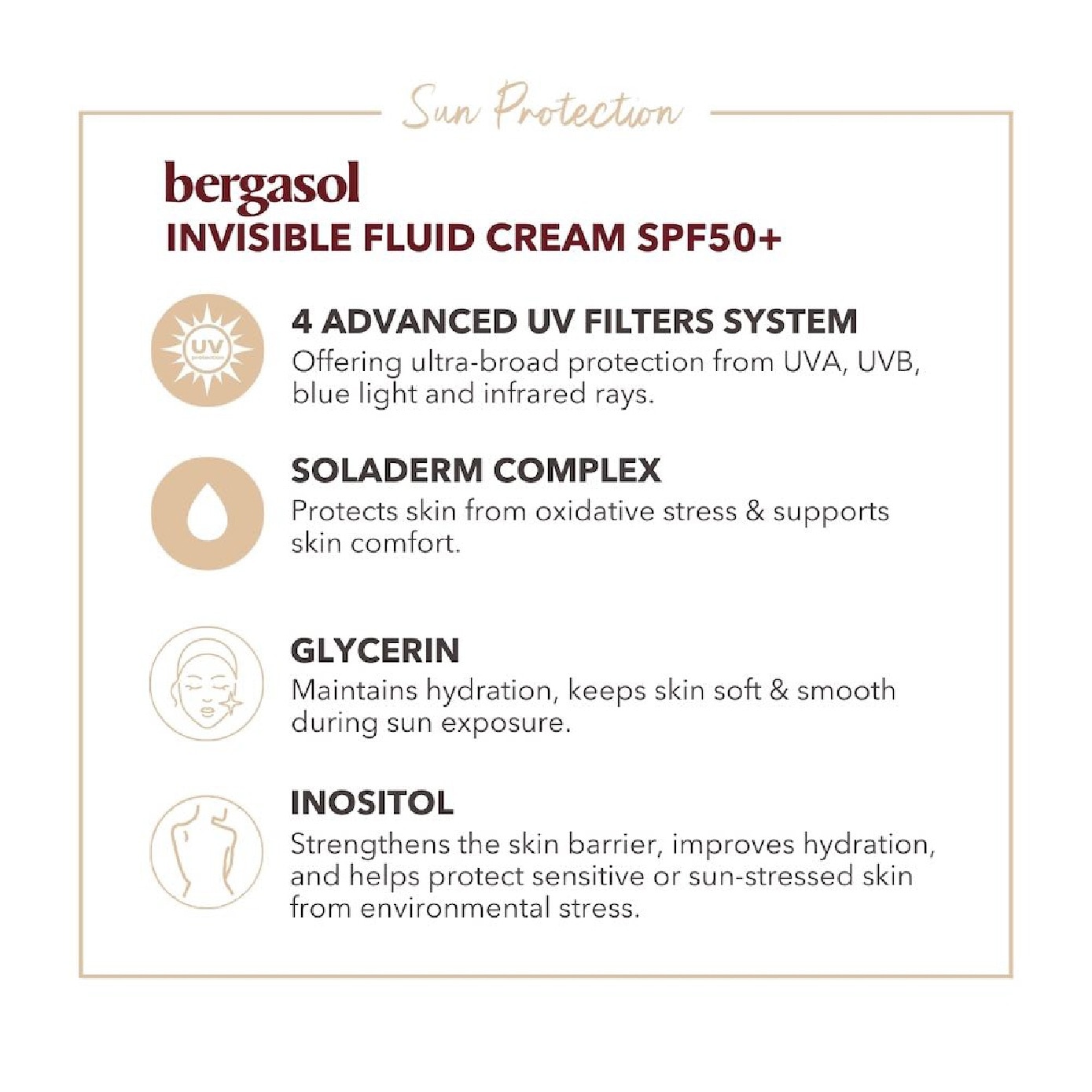 Bergasol Invisible Fluid Cream SPF50+ 50ml