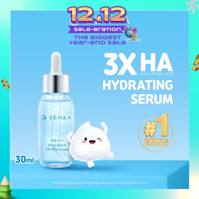 SENKA Deep Moist 3X HA Hydrating Serum (Suitable for All Skin Types) 30ml (Expiry: Apr`2026)