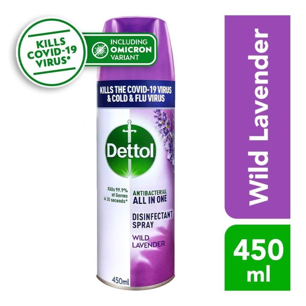 Anti-Bacterial Disinfectant Spray Wild Lavender (Kills 99.9% Germs) 450ml