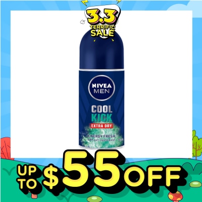 NIVEA Men Cool Kick Extra Dry Deodorant Energy Fresh (48HR Anti-Perspirant) 50ml