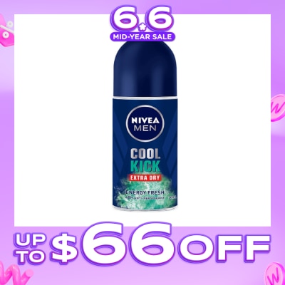 NIVEA - Men Cool Kick Extra Dry Deodorant Energy Fresh (48HR Anti-Perspirant) 50ml