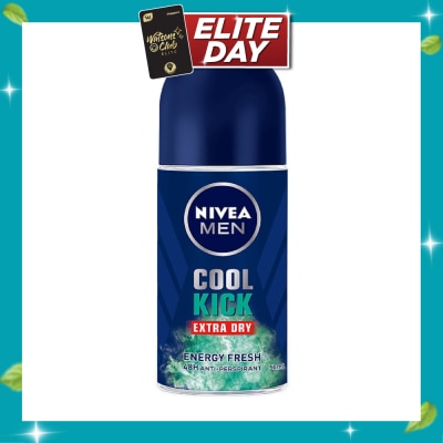 NIVEA Men Cool Kick Extra Dry Deodorant Energy Fresh (48HR Anti Perspirant) 50ml image