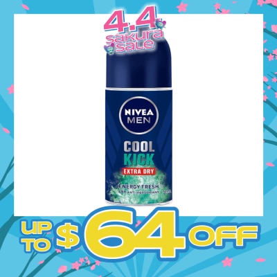 NIVEA - Men Cool Kick Extra Dry Deodorant Energy Fresh (48HR Anti-Perspirant) 50ml