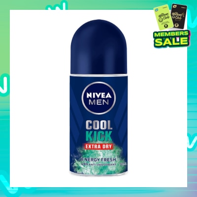 NIVEA Men Cool Kick Extra Dry Deodorant Energy Fresh (48HR Anti-Perspirant) 50ml