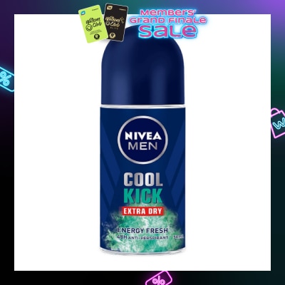NIVEA Men Cool Kick Extra Dry Deodorant Energy Fresh (48HR Anti-Perspirant) 50ml