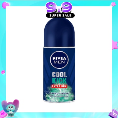 NIVEA - Men Cool Kick Extra Dry Deodorant Energy Fresh (48HR Anti-Perspirant) 50ml image