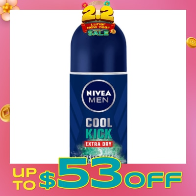 NIVEA Men Cool Kick Extra Dry Deodorant Energy Fresh (48HR Anti-Perspirant) 50ml