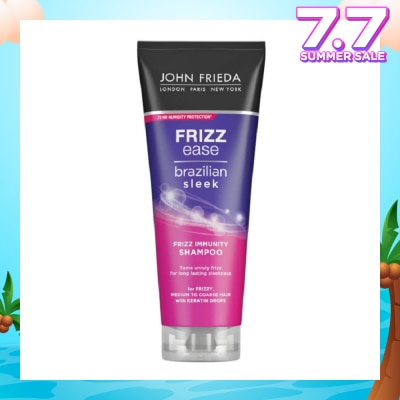 JOHN FRIEDA Frizz Ease Brazilian Sleek Frizz Immunity Shampoo (For Medium to Coarse Hair Tame Unruly Hair) 250ml